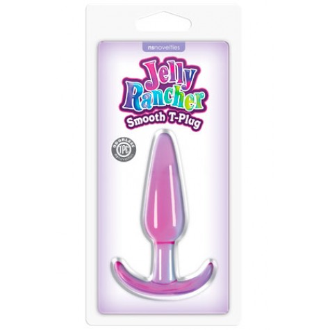 Гладкая фиолетовая анальная пробка Jelly Rancher T-Plug Smooth - 10,9 см.